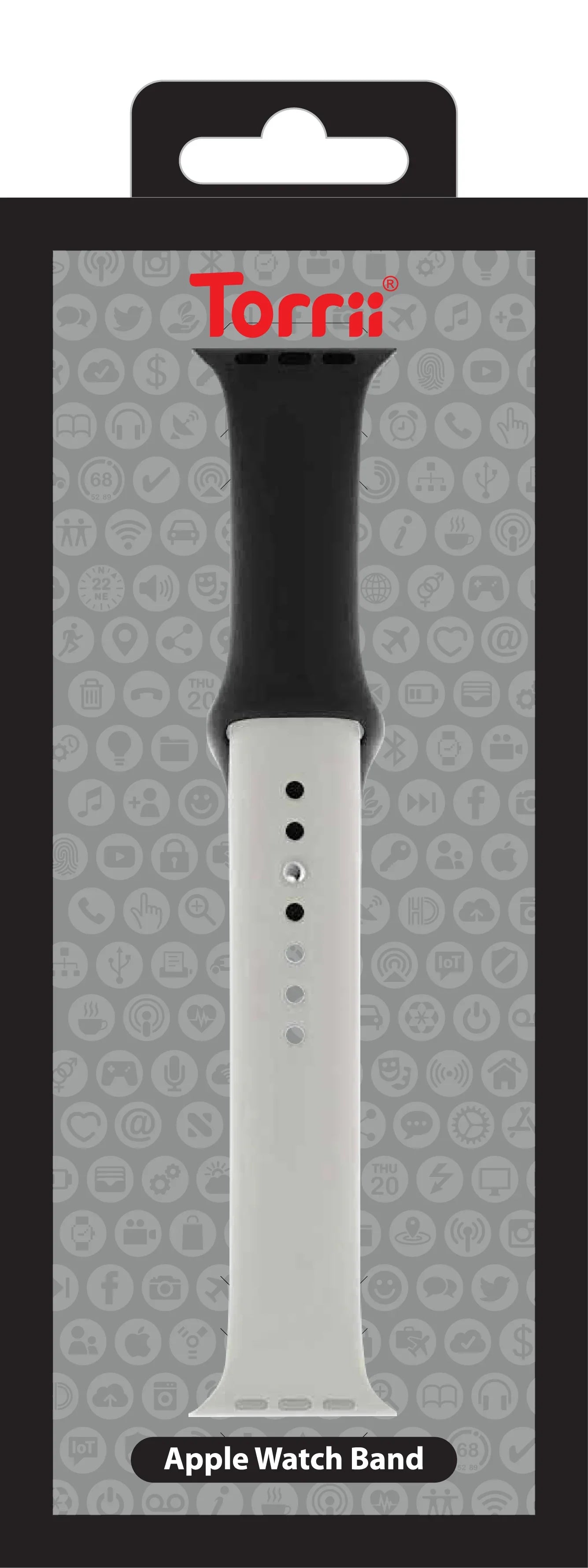 Torrii Watch 49/46/45/44 Mm Silicone Mix Watch Strap - Black/Gray - Tashqila Torrii Watch 49/46/45/44 Mm Silicone Mix Watch Strap - Black/Gray - Tashqila